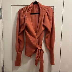 DO + BE Pink Knit Wrap Sweater